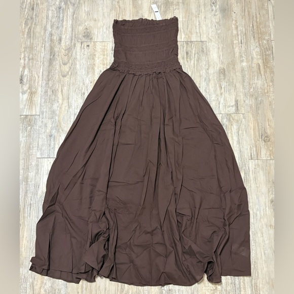 J. Crew Women's Inky Espresso Smocked Maxi Dress in Cotton Voile, Size Small - Picture 1 of 9